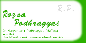 rozsa podhragyai business card